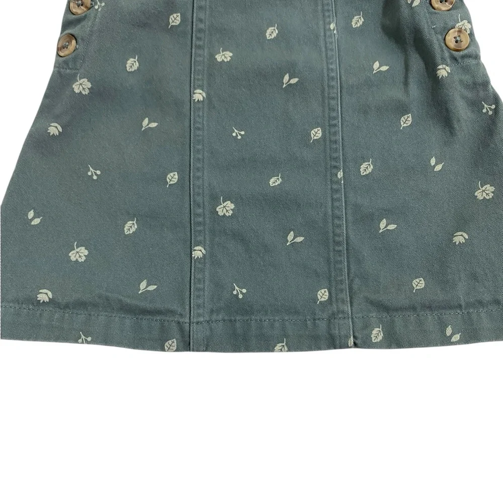 Tahari Teal Floral Print Pinafore Jumper